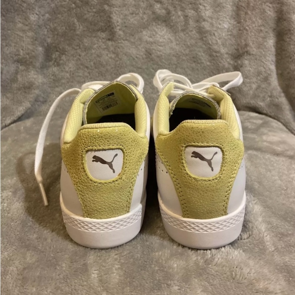 PUMA MATCH LO RESET Sneaker White/Light Green Sparkle Size US 6.5 - Picture 3 of 11